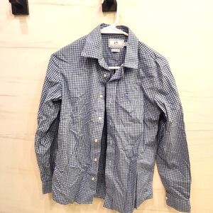 Southern Tide Boys Blue Checkered Shirt